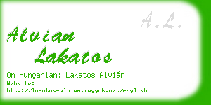 alvian lakatos business card